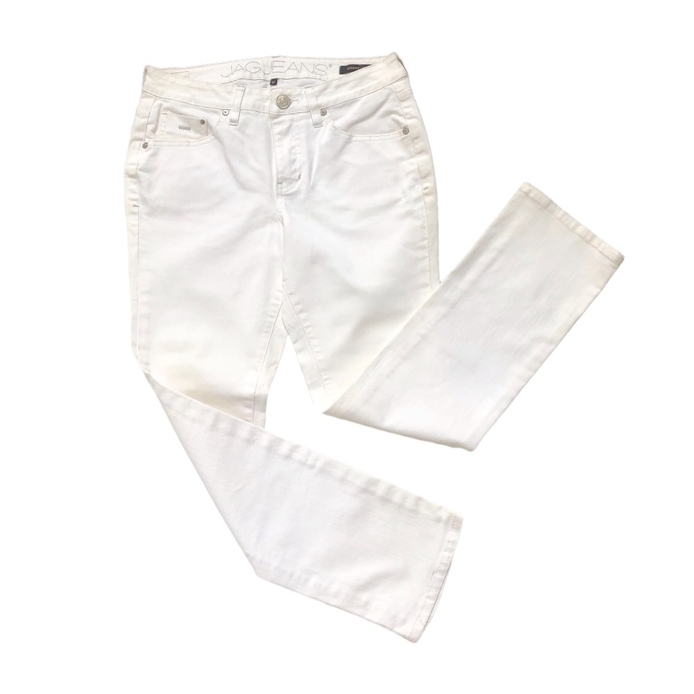 Jag Jeans White Denim Straight Leg Jeans 6 P